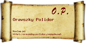 Oravszky Polidor névjegykártya
